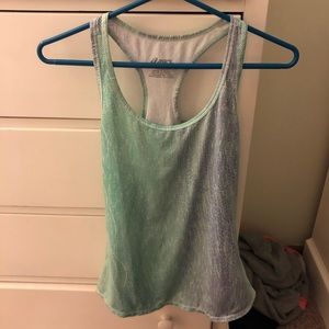 Green workout tank